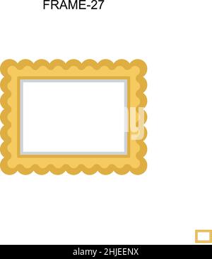 Frame-27 icona vettore semplice. Modello di disegno del simbolo di illustrazione per l'elemento dell'interfaccia utente mobile Web. Illustrazione Vettoriale