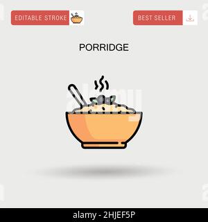 Icona vettore semplice porridge. Illustrazione Vettoriale