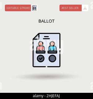 Icona del vettore semplice del ballottaggio. Illustrazione Vettoriale