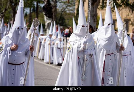 Di numerosi penitenti nella settimana di Pasqua Foto Stock