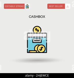 Icona vettore semplice Cashbox. Illustrazione Vettoriale