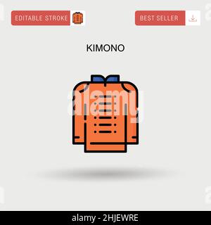 Icona vettore kimono semplice. Illustrazione Vettoriale