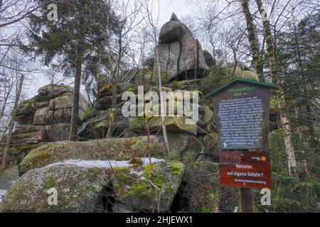 Ahrensklint Nationalpark Harz bei Schierke Foto Stock