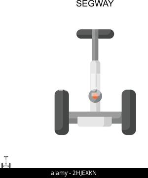 Icona Segway Simple Vector. Modello di disegno del simbolo di illustrazione per l'elemento dell'interfaccia utente mobile Web. Illustrazione Vettoriale