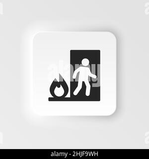 Emergenza, evacuazione, uscita, assicurazione icona - vettore. Icona vettore stile pneumatico assicurativo su sfondo bianco Illustrazione Vettoriale