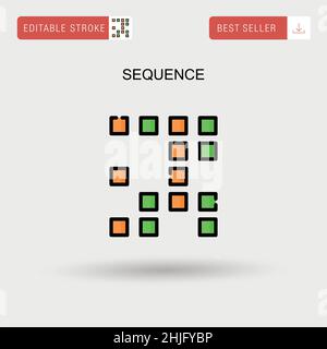 Icona del vettore Sequence Simple. Illustrazione Vettoriale