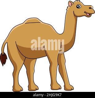 Illustrazione del vettore di Cartoon Clipart di Dromedary Illustrazione Vettoriale