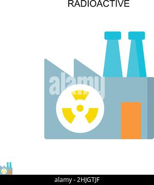 Icona vettore semplice radioattivo. Modello di disegno del simbolo di illustrazione per l'elemento dell'interfaccia utente mobile Web. Illustrazione Vettoriale