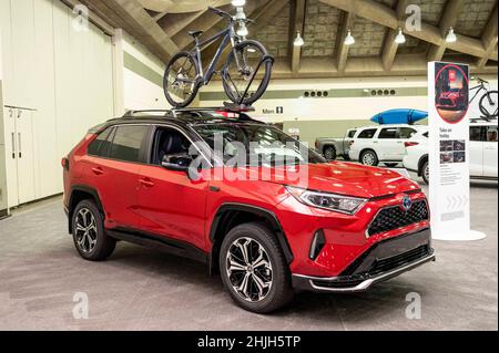 Baltimora, MD, USA. 28th Jan 2022. 28 gennaio 2022 - Baltimora, MD, Stati Uniti: Un primo 2021 RAV4 al Maryland Auto Show. (Credit Image: © Michael Brochstein/ZUMA Press Wire) Foto Stock