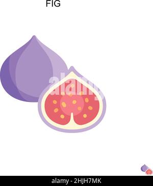 Fig icona vettore semplice. Modello di disegno del simbolo di illustrazione per l'elemento dell'interfaccia utente mobile Web. Illustrazione Vettoriale