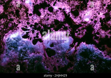 Astratto acquerello viola sfondo blu per il design. Texture fluido liquido per sfondo, banner. Foto Stock