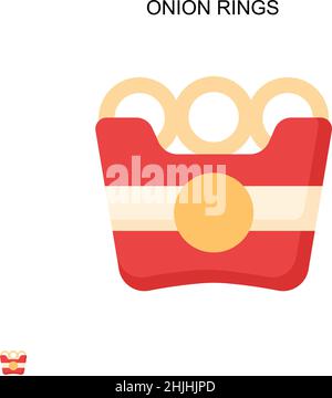 Anelli di cipolla semplice icona vettoriale. Modello di disegno del simbolo di illustrazione per l'elemento dell'interfaccia utente mobile Web. Illustrazione Vettoriale