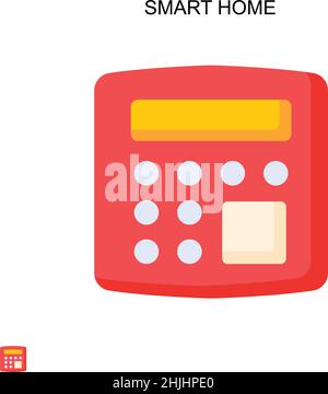 Icona vettore semplice per la casa intelligente. Modello di disegno del simbolo di illustrazione per l'elemento dell'interfaccia utente mobile Web. Illustrazione Vettoriale