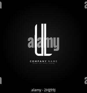 Lettera iniziale Logo UL - Logo Simple Business per Alphabet U e L. Illustrazione Vettoriale