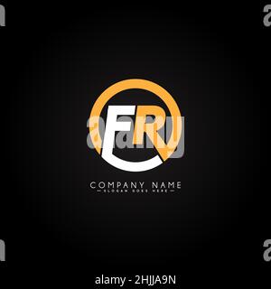 Lettera iniziale Logo FR - Logo minimal Business per Alphabet F e R Illustrazione Vettoriale