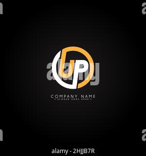 Logo minimal Business per Alphabet UP - lettera iniziale U e P Logo Illustrazione Vettoriale