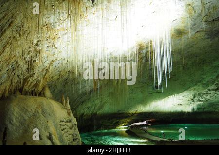 Grottes de Choranche, Vercors, Isère, Rhone Alpes Auvergne, Francia, Europa Foto Stock