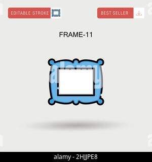 Frame-11 icona vettore semplice. Illustrazione Vettoriale