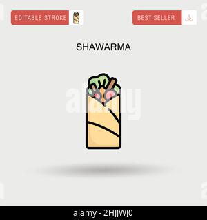 Icona Shawarma Simple Vector. Illustrazione Vettoriale