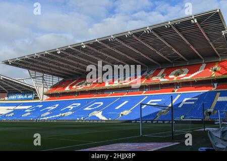 Cardiff, Regno Unito. 30th Jan 2022. Vista generale del Cardiff City Stadium, sede della città di Cardiff. A Cardiff, Regno Unito, il 1/30/2022. (Foto di Mike Jones/News Images/Sipa USA) Credit: Sipa USA/Alamy Live News Foto Stock