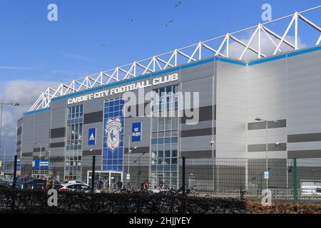 Cardiff, Regno Unito. 30th Jan 2022. Vista generale del Cardiff City Stadium, sede della città di Cardiff. A Cardiff, Regno Unito, il 1/30/2022. (Foto di Mike Jones/News Images/Sipa USA) Credit: Sipa USA/Alamy Live News Foto Stock