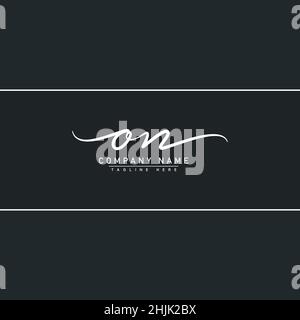 Lettera iniziale SUL logo - Logo della firma disegnato a mano - Logo del vettore semplice in stile della firma per le iniziali Illustrazione Vettoriale