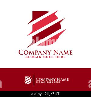 Lettera iniziale D Logo - il logo del vettore minimo per il nome dell'azienda inizia con lettera D - modello del logo del vettore monogramma per le iniziali del nome dell'azienda Illustrazione Vettoriale