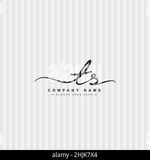 Lettera iniziale Logo TS - Logo stile firma disegnato a mano - Logo vettore semplice in stile firma per le iniziali Illustrazione Vettoriale