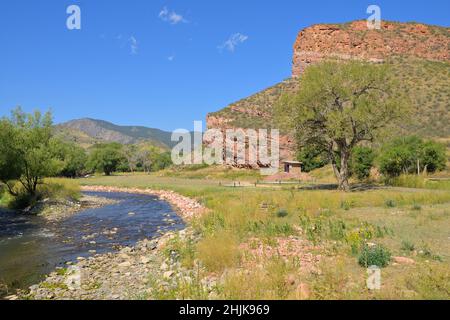 Lungo l'autostrada 36 da Fort collins a Estes Park, Colorado CO Foto Stock