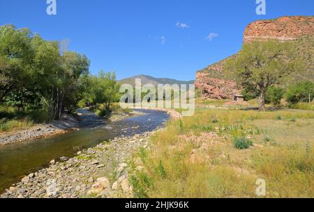 Lungo l'autostrada 36 da Fort collins a Estes Park, Colorado CO Foto Stock