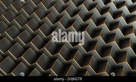 3d rendering. Astratta tecnologia cubi sfondo Foto Stock