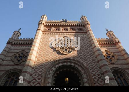 Bucarest, Romania - 24 gennaio 2022: Il Tempio del Corallo, una sinagoga situata a Bucarest, Romania. Foto Stock