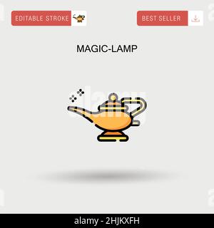 Magic-LAMP semplice icona vettoriale. Illustrazione Vettoriale