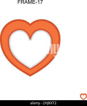 Frame-17 icona vettore semplice. Modello di disegno del simbolo di illustrazione per l'elemento dell'interfaccia utente mobile Web. Illustrazione Vettoriale