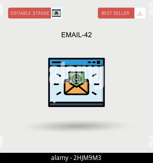 E-mail-42 icona vettore semplice. Illustrazione Vettoriale