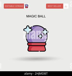 Magic ball semplice icona vettoriale. Illustrazione Vettoriale