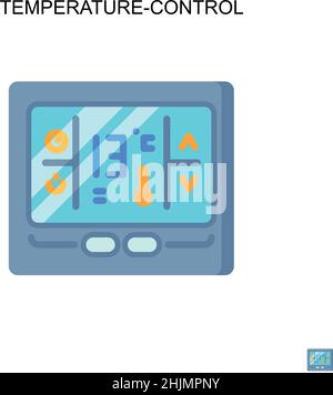 Icona vettoriale semplice per il controllo della temperatura. Modello di disegno del simbolo di illustrazione per l'elemento dell'interfaccia utente mobile Web. Illustrazione Vettoriale
