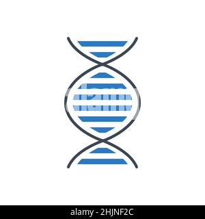 icona del glifo vettoriale correlato al dna Illustrazione Vettoriale