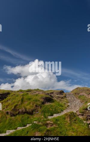 Ring of Kerry, Wild Atlantic Way, West Ireland, strada costiera panoramica, intorno alla penisola di Iveragh nel sud-ovest dell'Irlanda Foto Stock