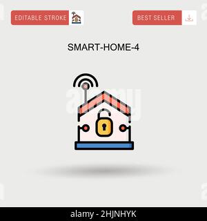 Icona vettore semplice Smart-home-4. Illustrazione Vettoriale