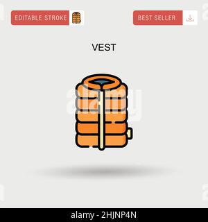 Vest Simple vector icon. Stock Vector