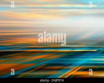 Sfondo del concetto metaverse con prospettiva e spazio di copia - 3D illustrazione Foto Stock