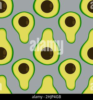 Avocado modello senza cuciture per tessuti e tessuti e confezionamento e regali e carte e biancheria Foto Stock