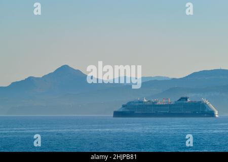 Nave da crociera marittima in Mediterranea Sea Foto Stock