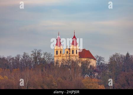 Chiesa della Visitazione della Vergine Maria, Lechovice, Repubblica Ceca Foto Stock