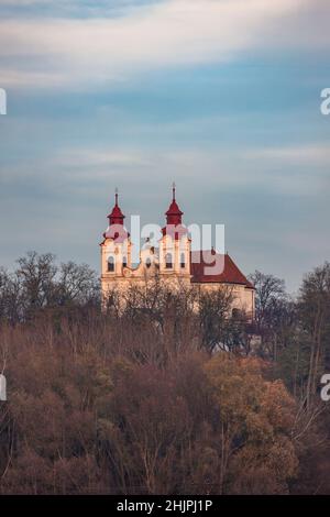 Chiesa della Visitazione della Vergine Maria, Lechovice, Repubblica Ceca Foto Stock