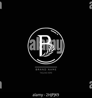 Floreale iniziale Alphabet B fiori composizione bouquet. Elegante collezione per matrimoni invita decorazione, logo altre idee concettuali. Illustrazione Vettoriale