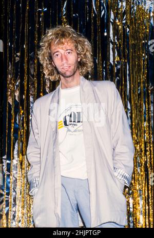 HILVERSUM, PAESI BASSI - 03 NOVEMBRE 1985: Cantante Robin Gibb del Bee Gees. Foto Stock