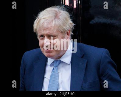 Londra, Regno Unito. 31st Jan 2022. Il rapporto di sue Gray è stato pubblicato. Boris Johnson parte per il Parlamento dove parlerà dei risultati della relazione. Credit: Mark Thomas/Alamy Live News Foto Stock