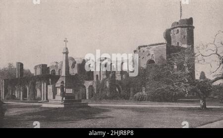 Rovine commemoranti una difesa eroica: La conchiglia amata della residenza a Lucknow. India (1923) Foto Stock